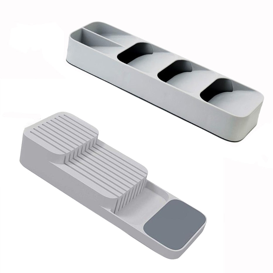 Kitchen Cutlery Storage Tray Kitchen Knife holder Organizer Kitchen Container Spoon Fork Storage Separation Knife Block Holder