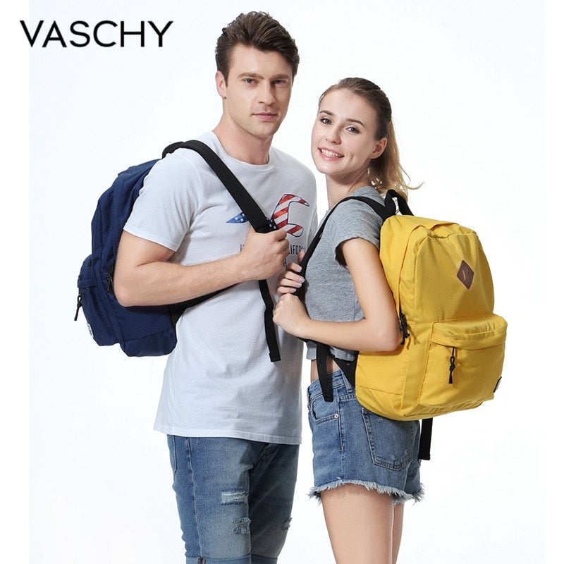 VASCHY Men Women Backpack College High Middle School Bags for Teenager Boy Girls Travel Backpacks Mochila Rucksacks