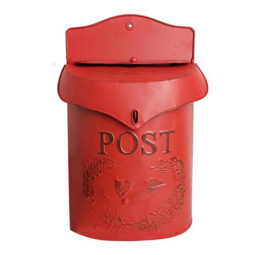 European style iron retro mailbox, sealed suggestion box, newspaper mailbox, Wedding Garden Decoration home mailbox post box