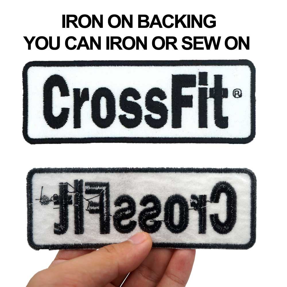 CrossFit Name Tags Patch Embroidered Applique Sewing Label Punk Biker Clothes Stickers Apparel Accessories Badge