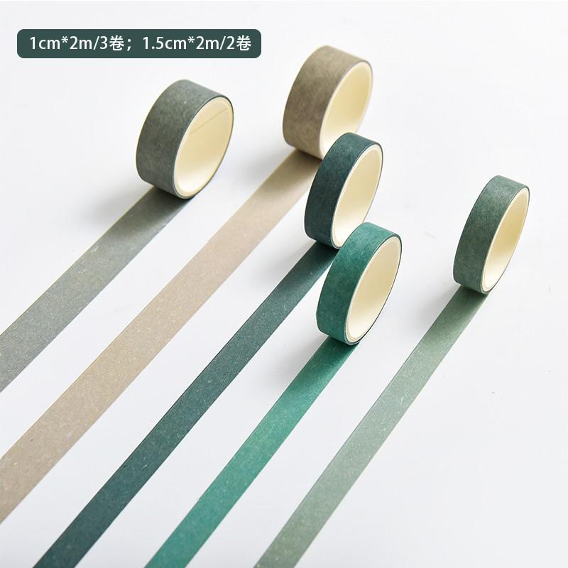 5 Pcs/pack Morandi Colorful Washi Tape Set Diy Scrapbooking Sticker Label Masking Tape School Office Supply