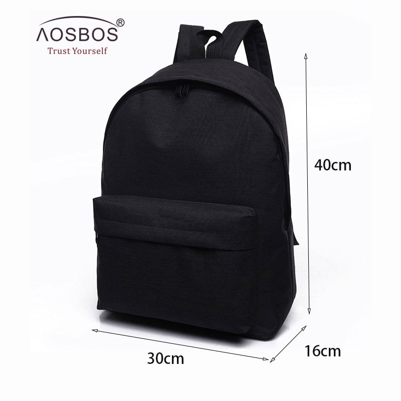 Canvas black Backpack College Student School Backpack Bags for Teenagers Mochila/Casual Rucksack Travel Daypack