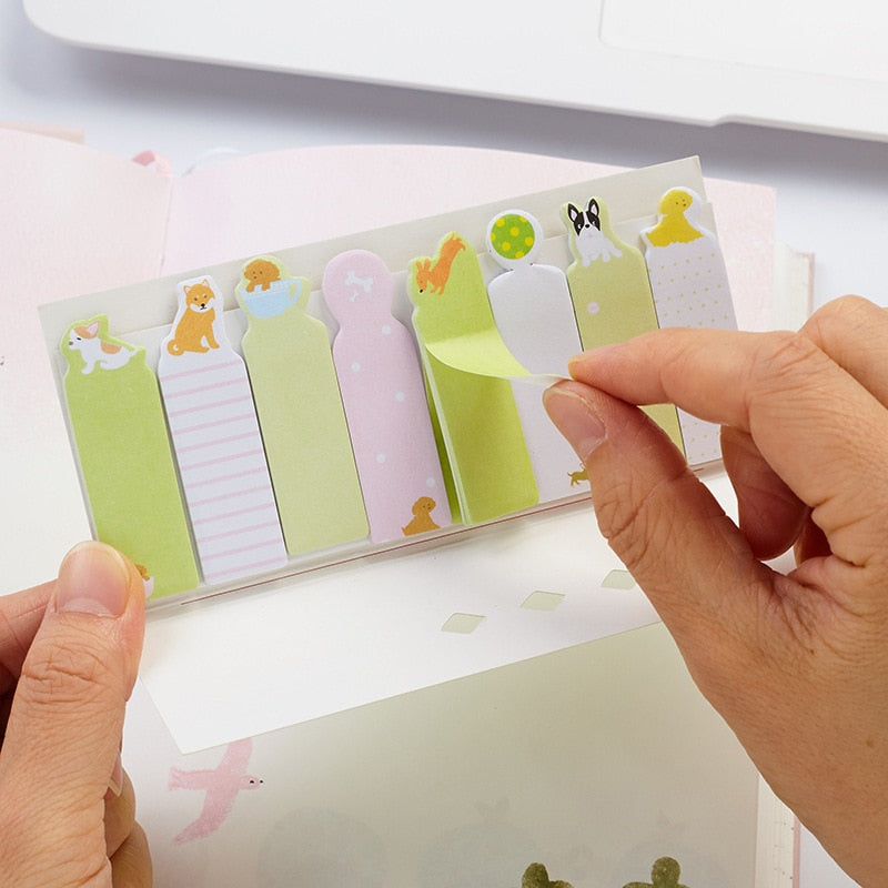 4pcs Kawaii Cat Memo Pad Cartoon Animal Family Kitties Design Stick Marker Post Stickers Planner Office School Supplies A6881