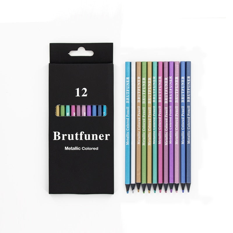 Brutfuner 12/50/160/180/260 Professional Oil Colored Pencil Set Wood Sketch Drawing Pencil For Kid Student Painting Art Supplies