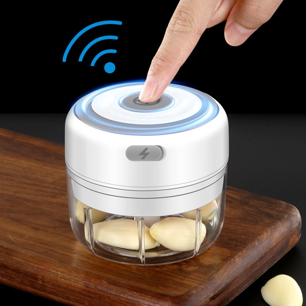 100/250ml Mini Electric Garlic Grinder Portable Food Press Mincer Seasoning Masher Spice Chopper Kitchen Accessories