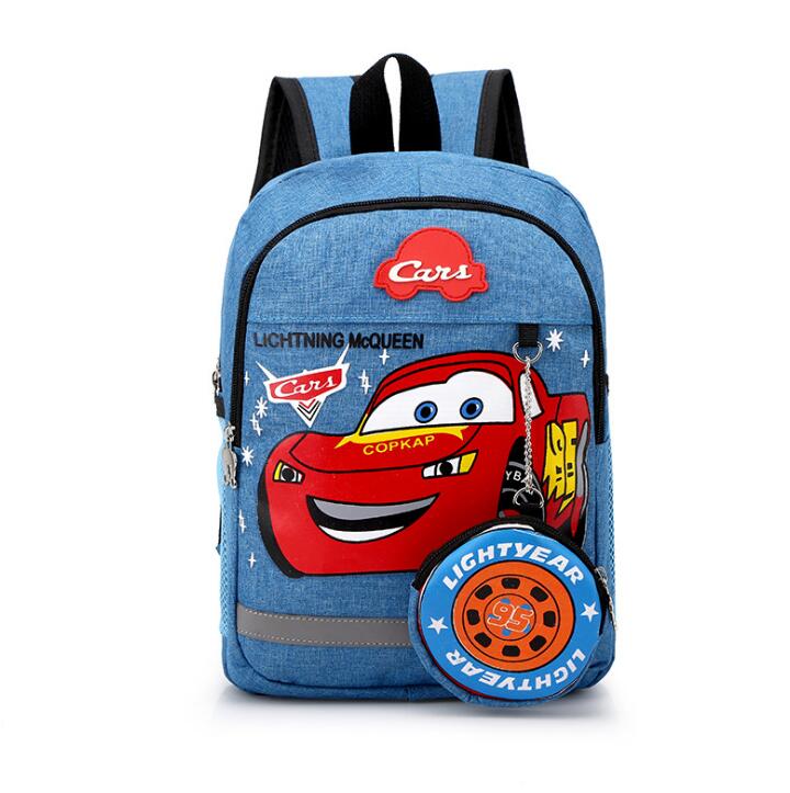 Backpack+purse coin boy bag 95 car children boy bag for school