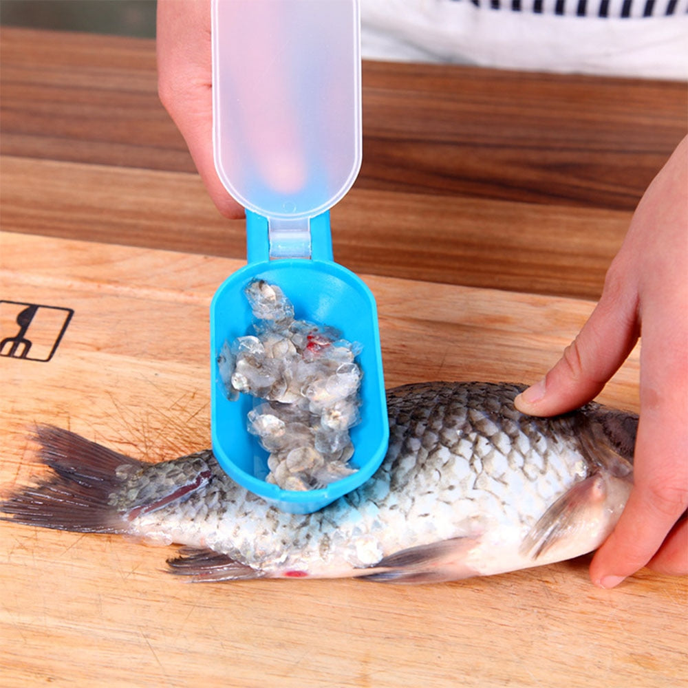 New Practical Fish Scale Remover Scraper Cleaner Kitchen Tool Peeler 1 Pcs Scraping Fish Cleaning Tool Lid Kitchen Accessories