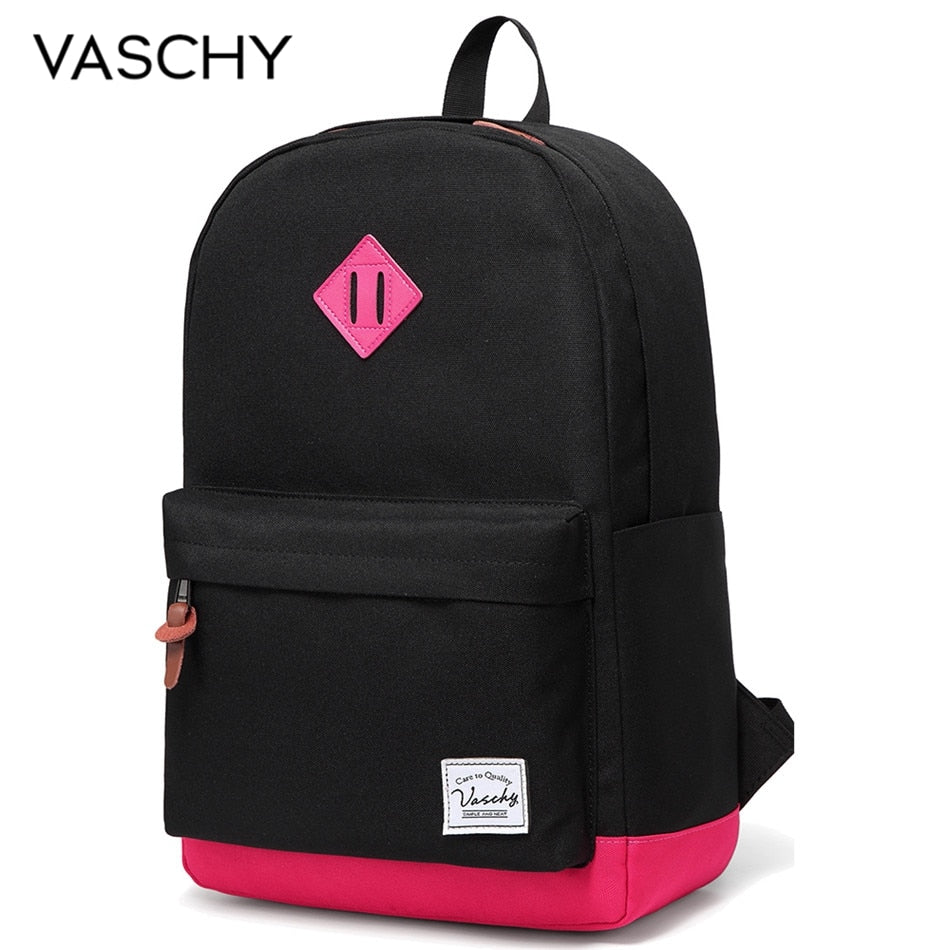 Backpack for Men and Women VASCHY Unisex Classic Water Resistant Rucksack School Backpack 15.6Inch Laptop for TeenageR