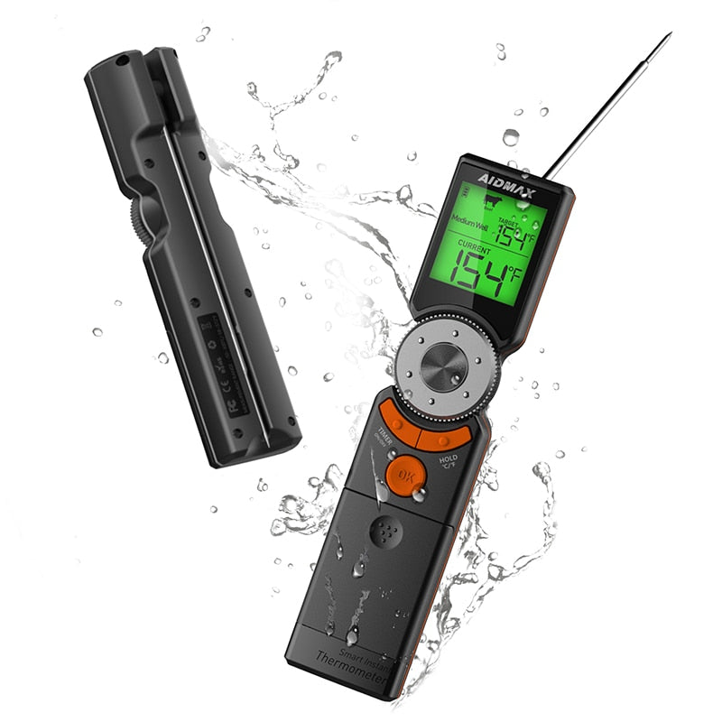 Instant Read Waterproof Digital Electronic Kitchen Cooking BBQ Grill Meat Thermometer For Oven