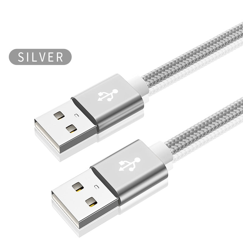 Kebiss Weave USB to USB Extension Cable Type A Male to Male USB Extender for Radiator Hard Disk Webcom Camera USB Cable Extens