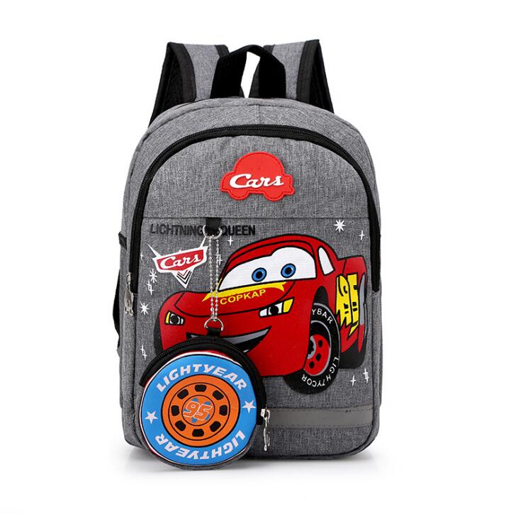 Backpack+purse coin boy bag 95 car children boy bag for school