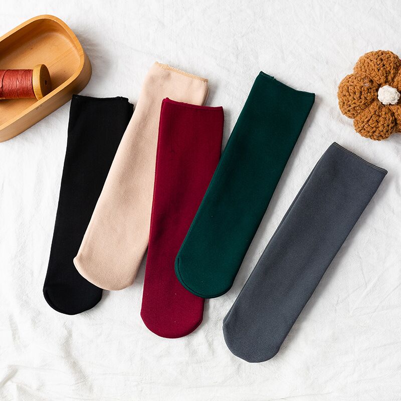 6/8/10Pairs/Lot Women/Men Winter Warm Thicken Thermal Socks Wool Cashmere Snow Black Skin Seamless Velvet Soft Boots Sock Lot