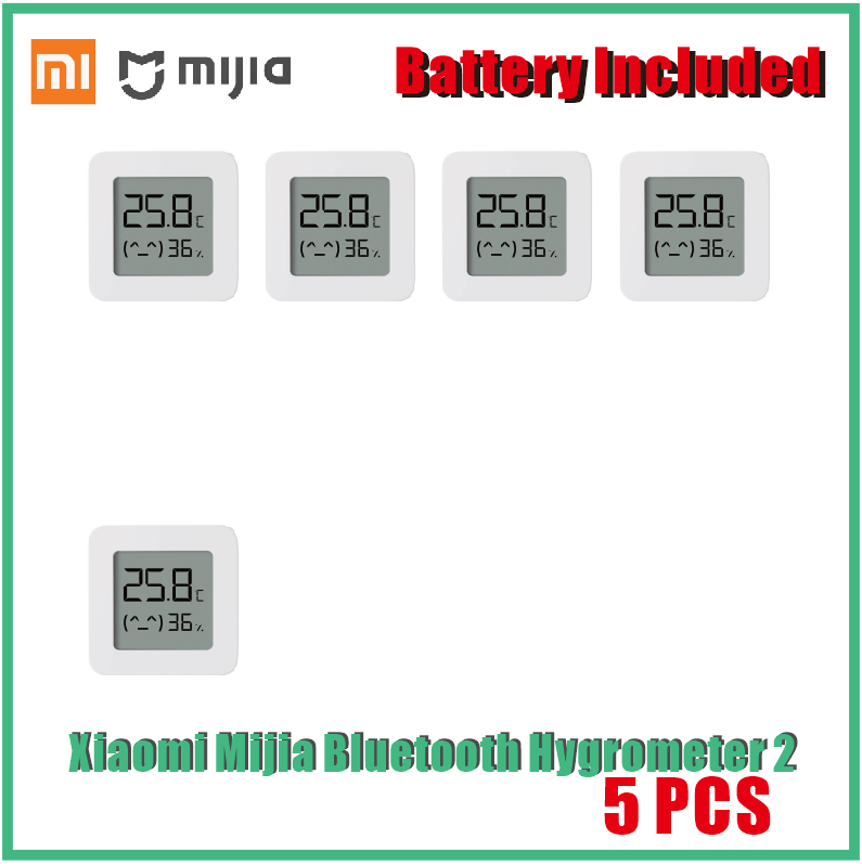 New 1-10pcs Xiaomi Mijia Bluetooth Thermometer 2 Wireless Smart Electric Digital Hygrometer Thermometer Work with Mijia APP