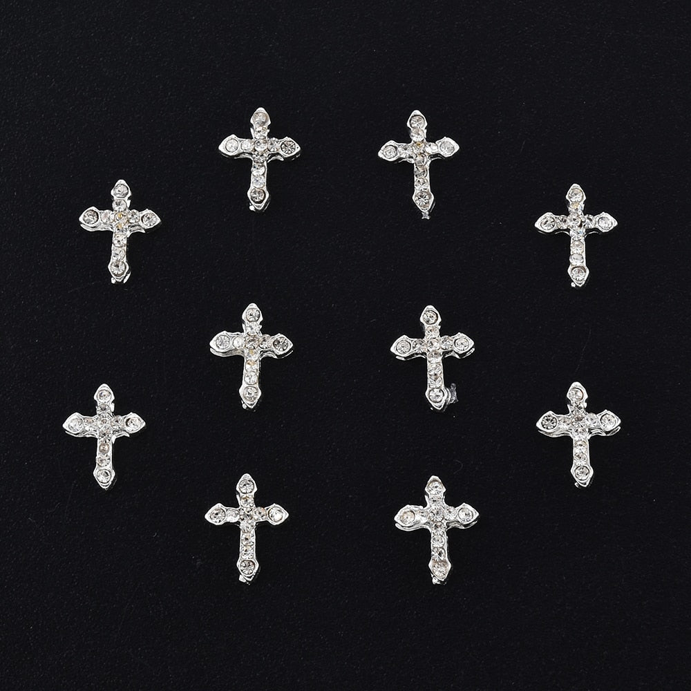 10 Pcs High Quality Glitter Full Drill Mouse Nial Art Decorations Alloy Rhinestones 3d Nail Jewelry Charms For Nails