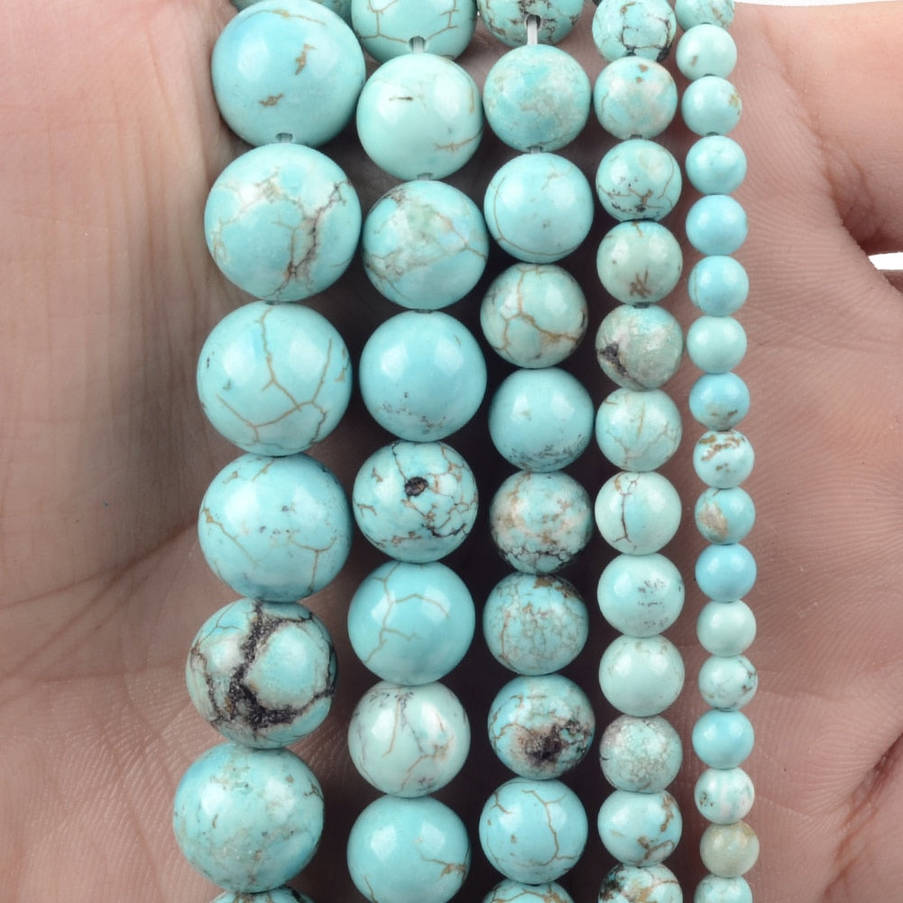 42 Style Natural Stone Beads 4 6 8 10mm Lava Amazonite Agates Amethysts Turuoqises Round Beads for Jewelry Making Diy Bracelets