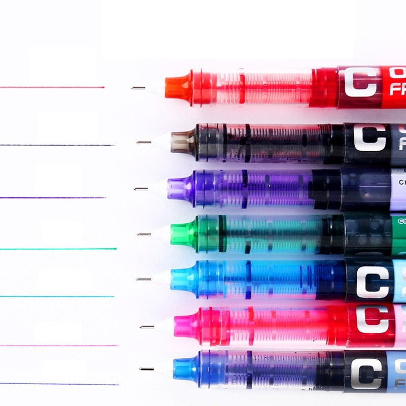 7 Color Gel Pen set Free Ink Roller Ballpoint Pens Signature High Quality Stationery Office Accessories School Supplies A6974