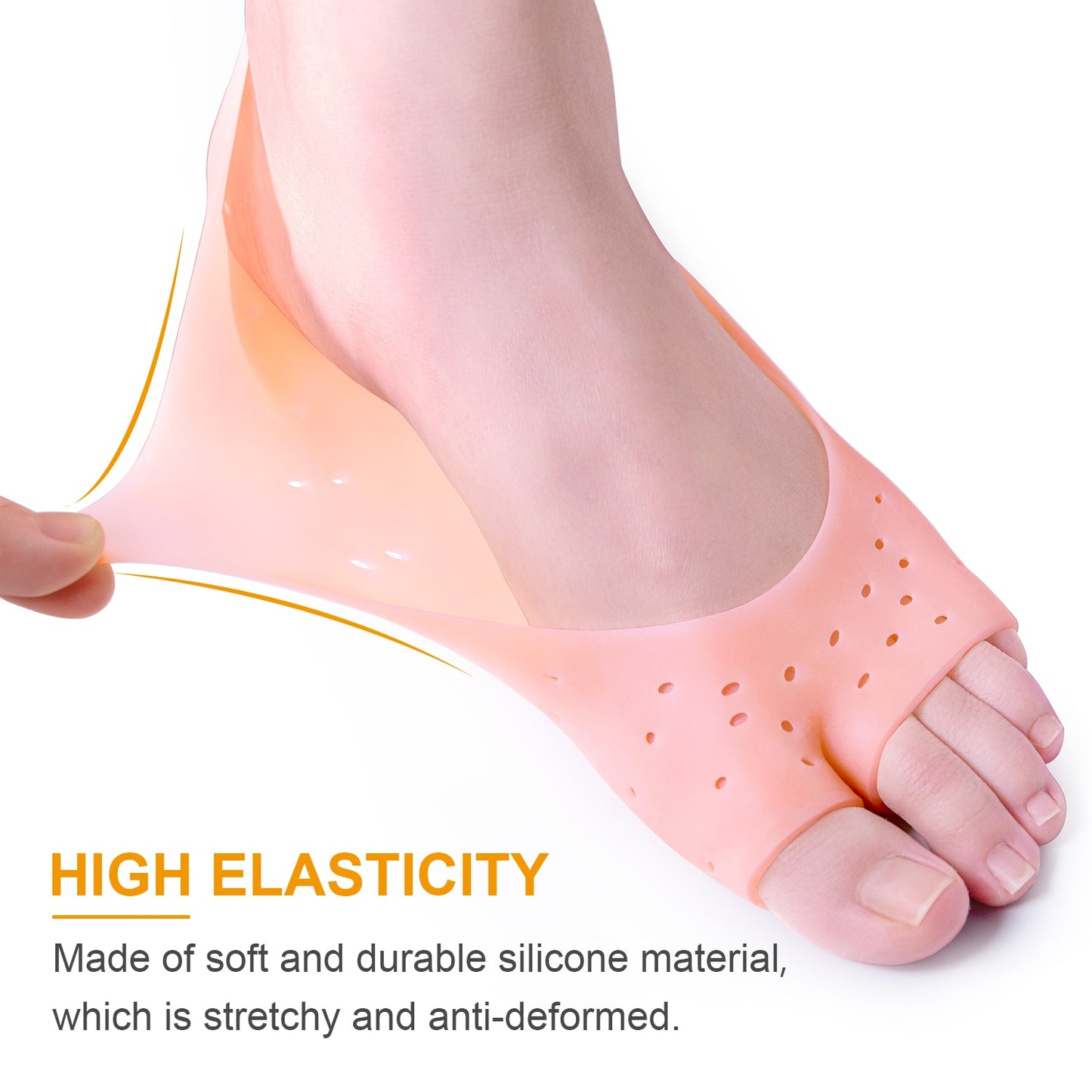 2pcs Soft Silicone Moisturizing Gel Socks For Foot Care Protector Relieve Dry Cracked Peeling Heels Shoes Insole Pedicure C1752