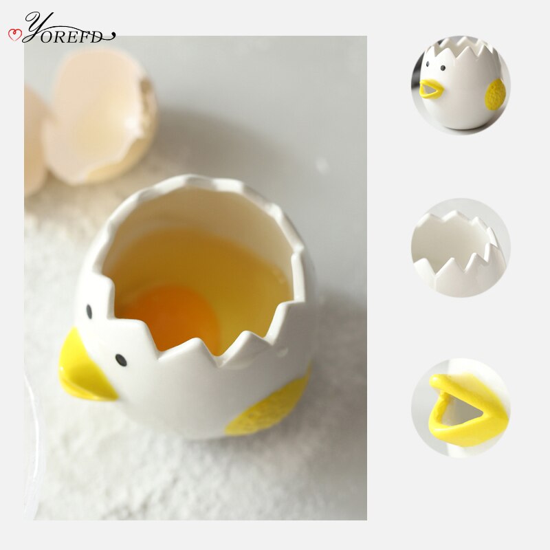 Kitchen Ceramic Egg Separator Creative Eco Friendly Egg Yolk Divider Tools Kichen Accessories Cooking Tools