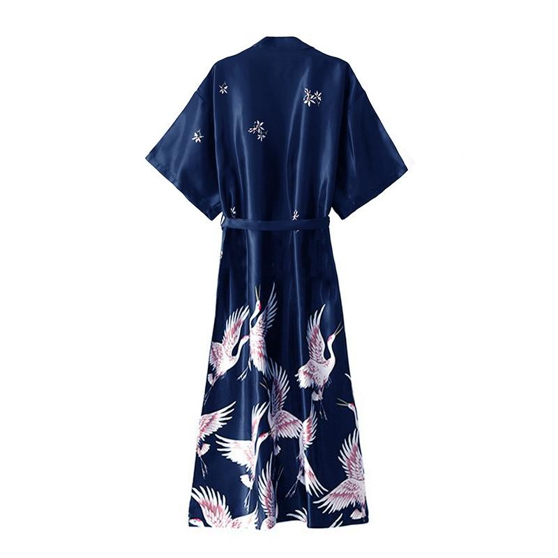 Fashion Women's Summer Mini Kimono Robe Lady Rayon Bath Gown Yukata Nightgown Sleepwear Sleepshirts Pijama Mujer Size M-XXL