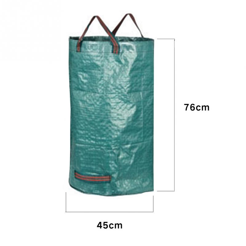 60L-500L Large Capacity Garden Bag Reusable Leaf Sack Trash Can Foldable Garden Garbage Waste Collection Container Storage Bag