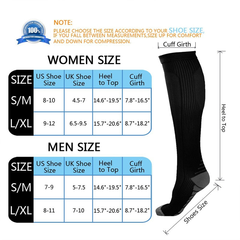 57 Styles Compression Stockings Stamina Men Women Crossfit Socks Medical Nursing Fit For Cycling Travel Flight Sport Socks