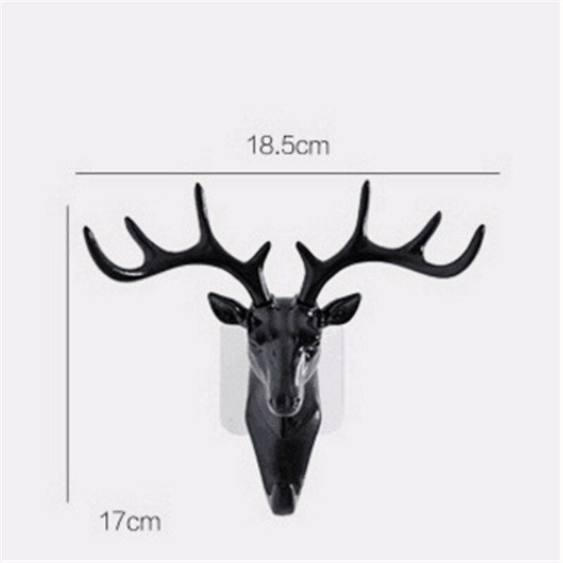 Kitchen Gadgets 1pcs Creative Hook 3D Deer Head Hook Holder Kitchen Accessories Cartoon Animals Strong Hooks Kitchen Tool-S