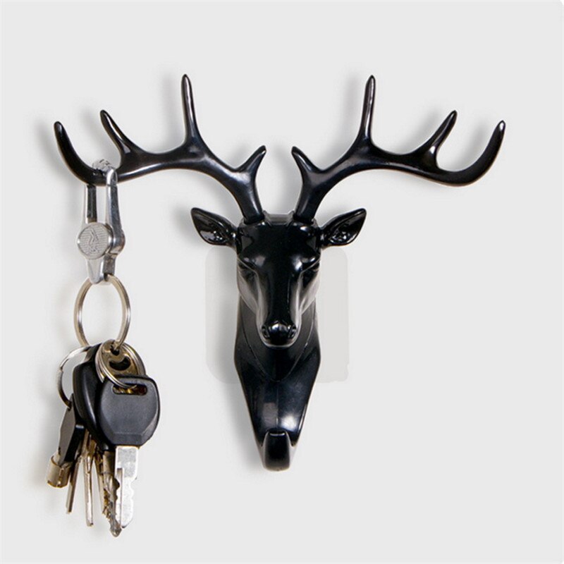 Kitchen Gadgets 1pcs Creative Hook 3D Deer Head Hook Holder Kitchen Accessories Cartoon Animals Strong Hooks Kitchen Tool-S