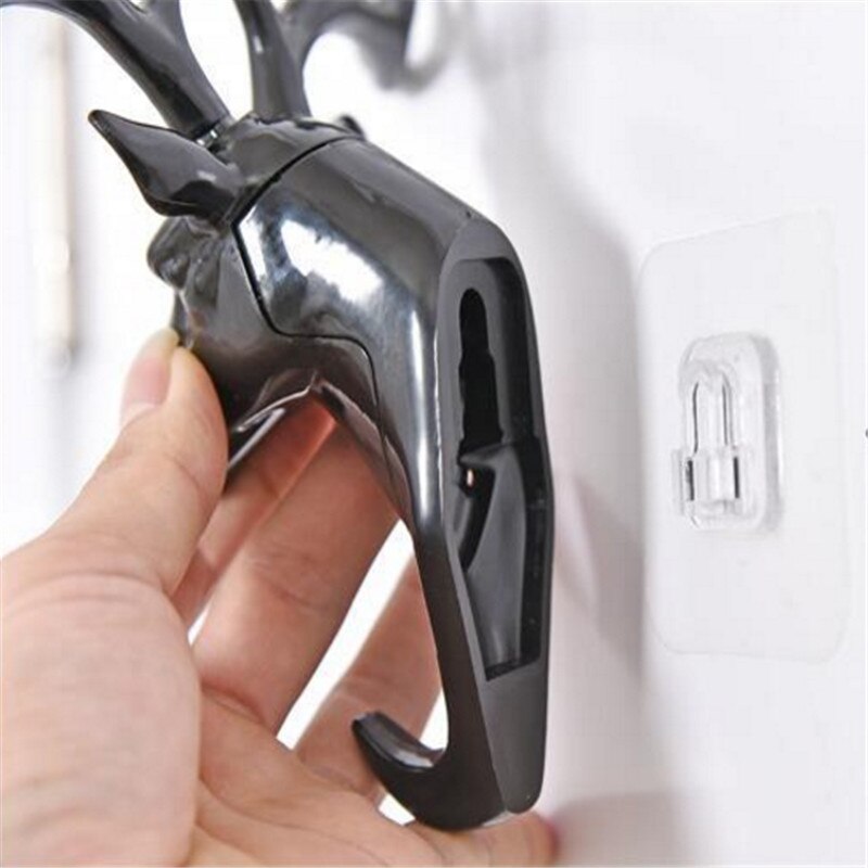 Kitchen Gadgets 1pcs Creative Hook 3D Deer Head Hook Holder Kitchen Accessories Cartoon Animals Strong Hooks Kitchen Tool-S