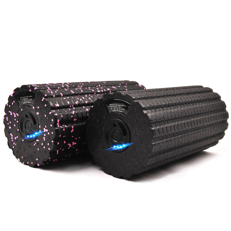 Vibrating Massage Foam Fitness Roller Trigger Point Crossfit Electric Yoga for Muscle Recovery Relaxation and Physical Therapy