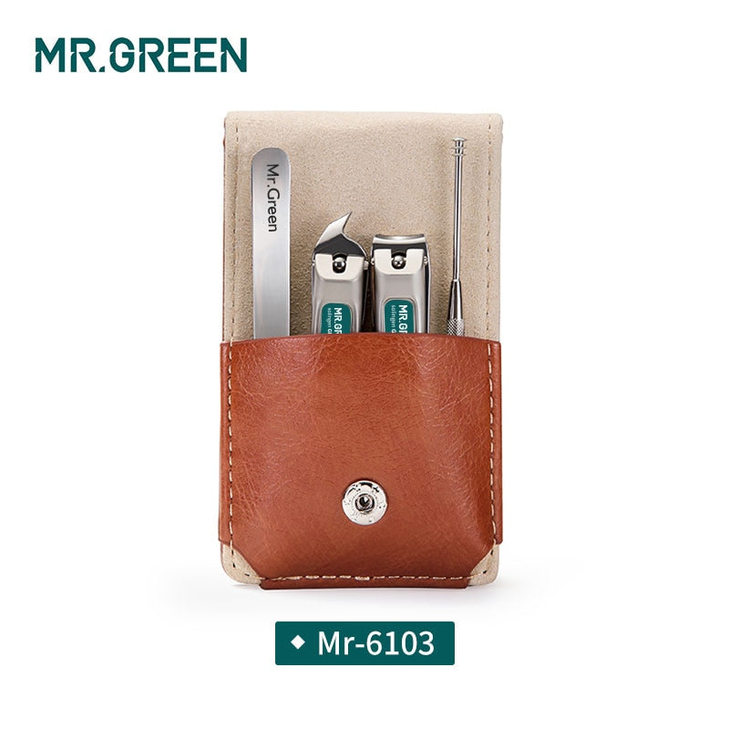 MR.GREEN Professional Stainless steel nail clippers set home 4 in 1 manicure tools grooming kit art portable nail personal clean