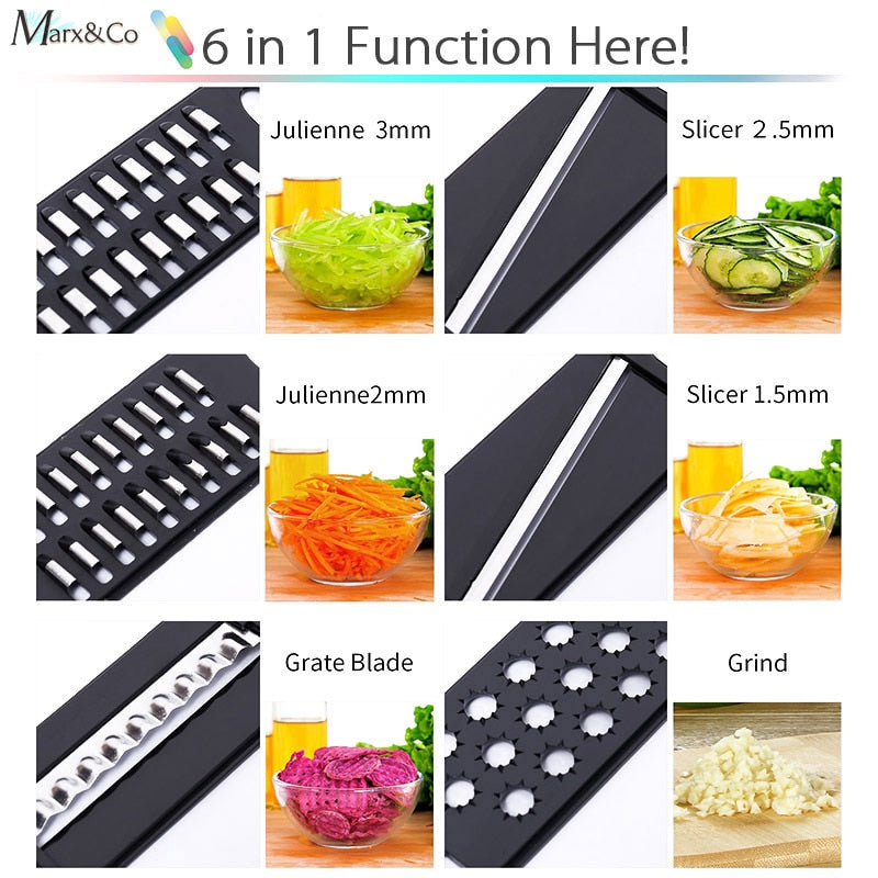 Vegetable Slicer Cutter Grater Peeler Fruit Carrot Potato Cheese Onion Steel Blade Kitchen Accessories Cooking Tools