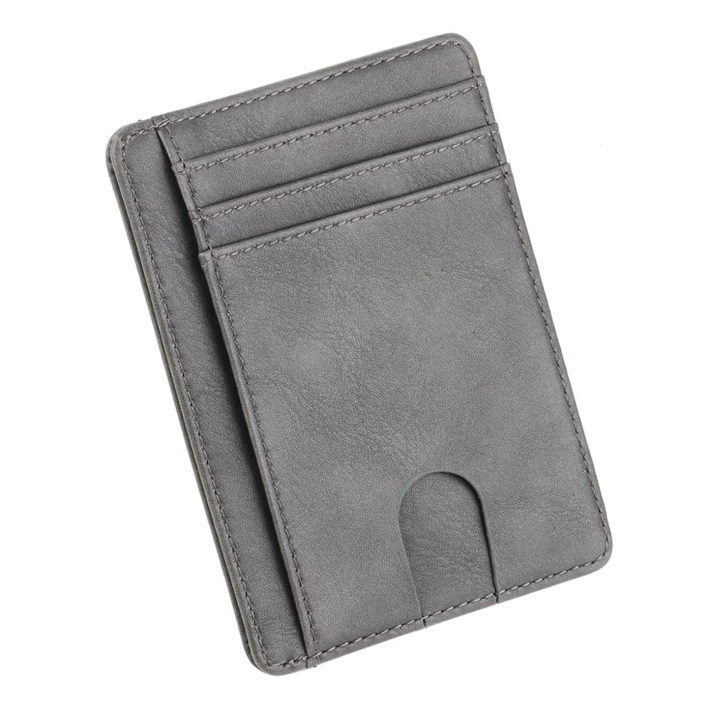 THINKTHENDO Slim RFID Blocking Leather Wallet Credit ID Card Holder Purse Money Case for Men Women 2020 Fashion Bag 11.5x8x0.5cm