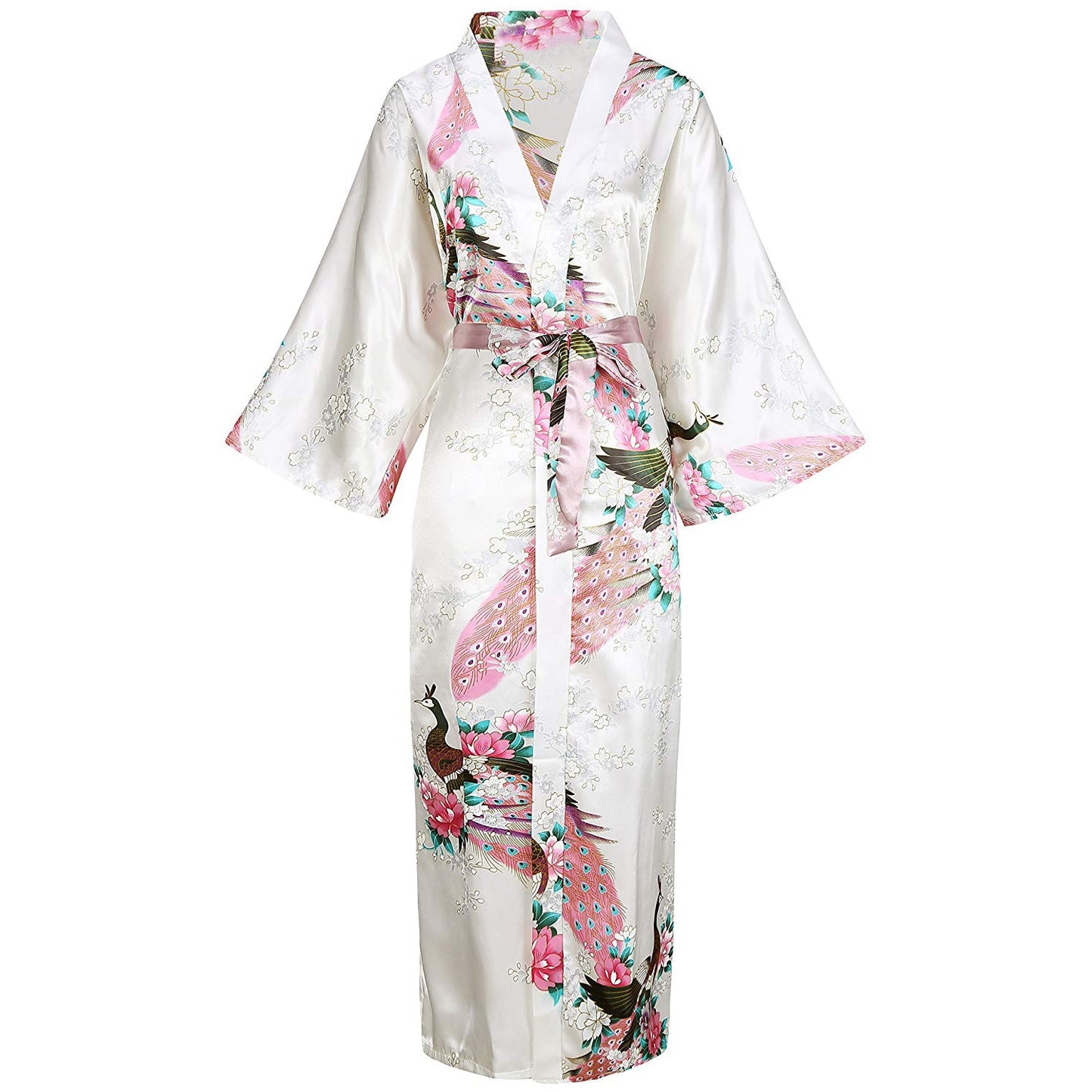 Sexy Women Long Robe With Pocket Wedding Bride Bridesmaid Dressing Gown Rayon Kimono Bathrobe Large Size S-XXXL Night Dress