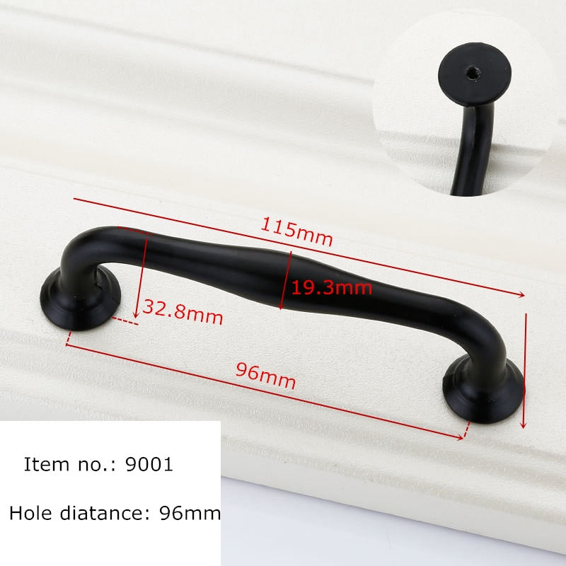 Black Handles for Furniture Cabinet Knobs and Handles Kitchen Handles Drawer Knobs Cabinet Pulls Cupboard Handles Knobs