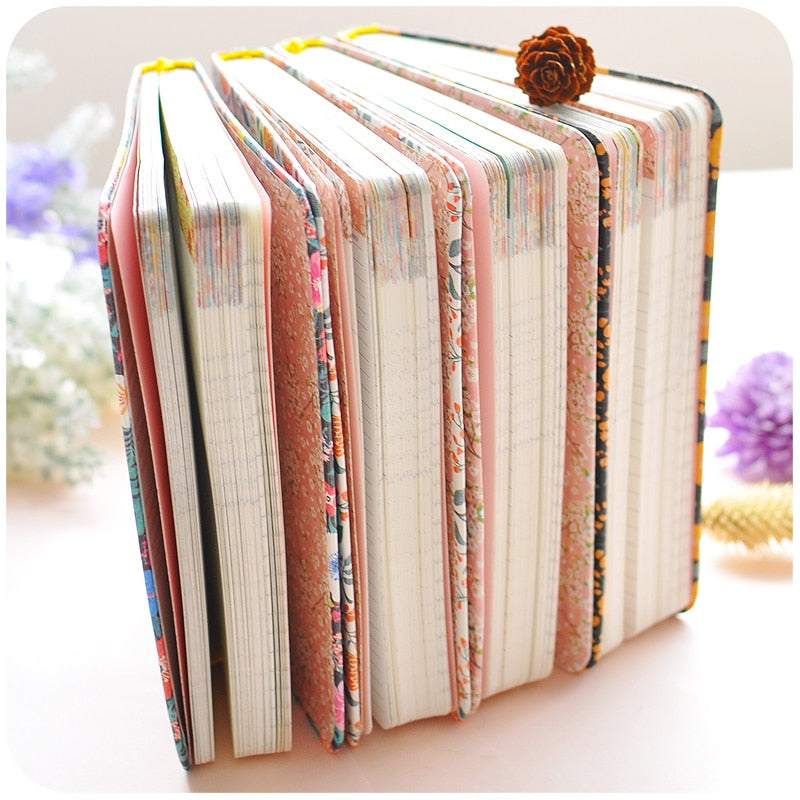 Leather Floral Flower Schedule Book Diary Weekly Planner Notebook School Office Supplies Kawaii Stationery