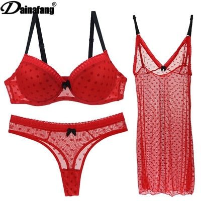 Lingerie 36/80 38/85 40/90 42/95 BC Cup Bra and Brief  Sexy Clothes Nightgown Underwear Sets Panties For Womens