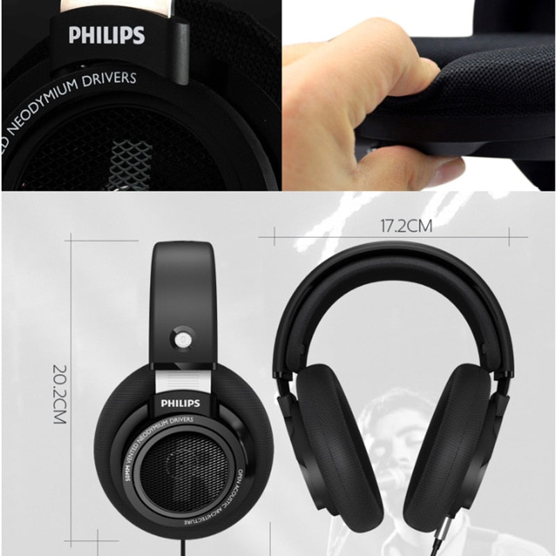 Original Philips SHP9500 Professional Headphones with 3 meter long headset for Xiaomi Huawei Samsung MP3 Support Official Test