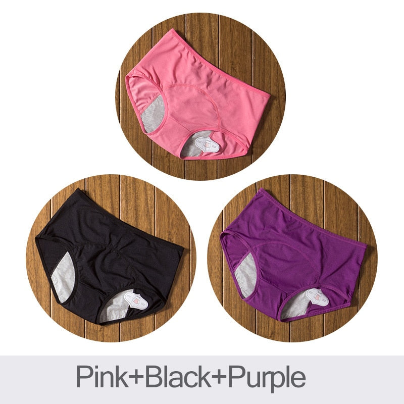 DULASI 3pcs Leak Proof Menstrual Panties Physiological Pants Women Underwear Period Comfortable Waterproof  Briefs Dropshipping