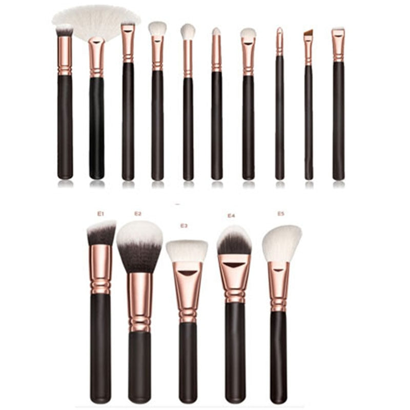 RANCAI10/15pcs High Quality  Makeup Brushes Set Beauty Powder Eyebrochas Eyeshadow Brush Complete Kit Cosmetics Tools