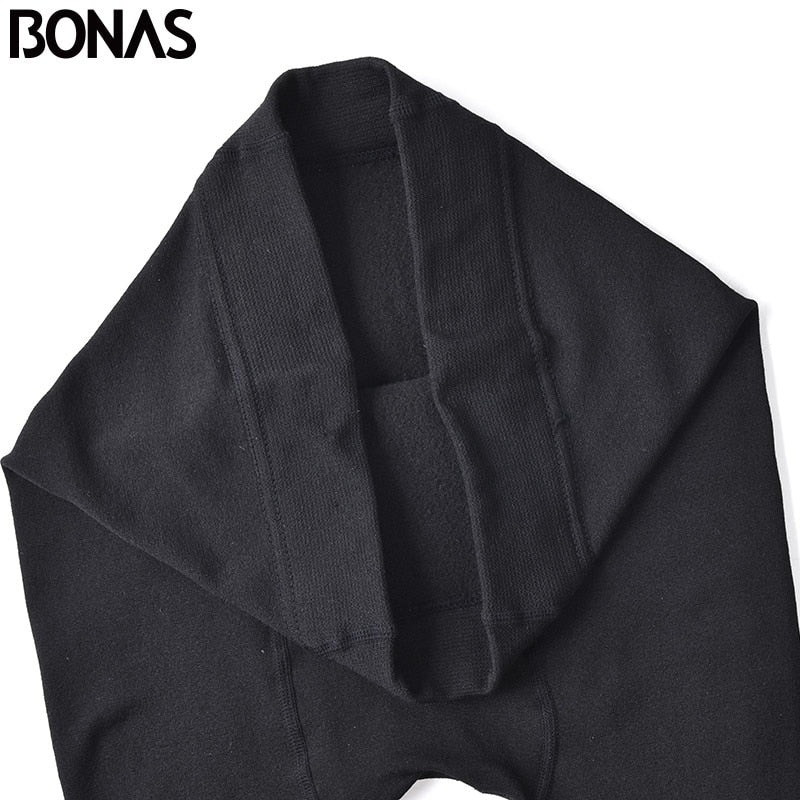 BONAS Women Winter Warm Tights High Elastic Velvet Winter Pantyhose Sexy Keep Warm Legins Female Double Crotch Tights