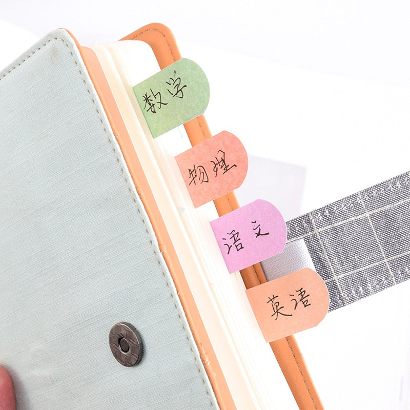 Fresh rainbow color sticky note Mini index Label bookmark Post memo Stationery Office accessories School supplies A6966