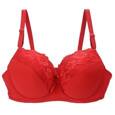 Sexy Bra Plus Size Underwear Wireless Adjustable Lace Womens Breast Lining BCDE Cup Large Female Lingerie