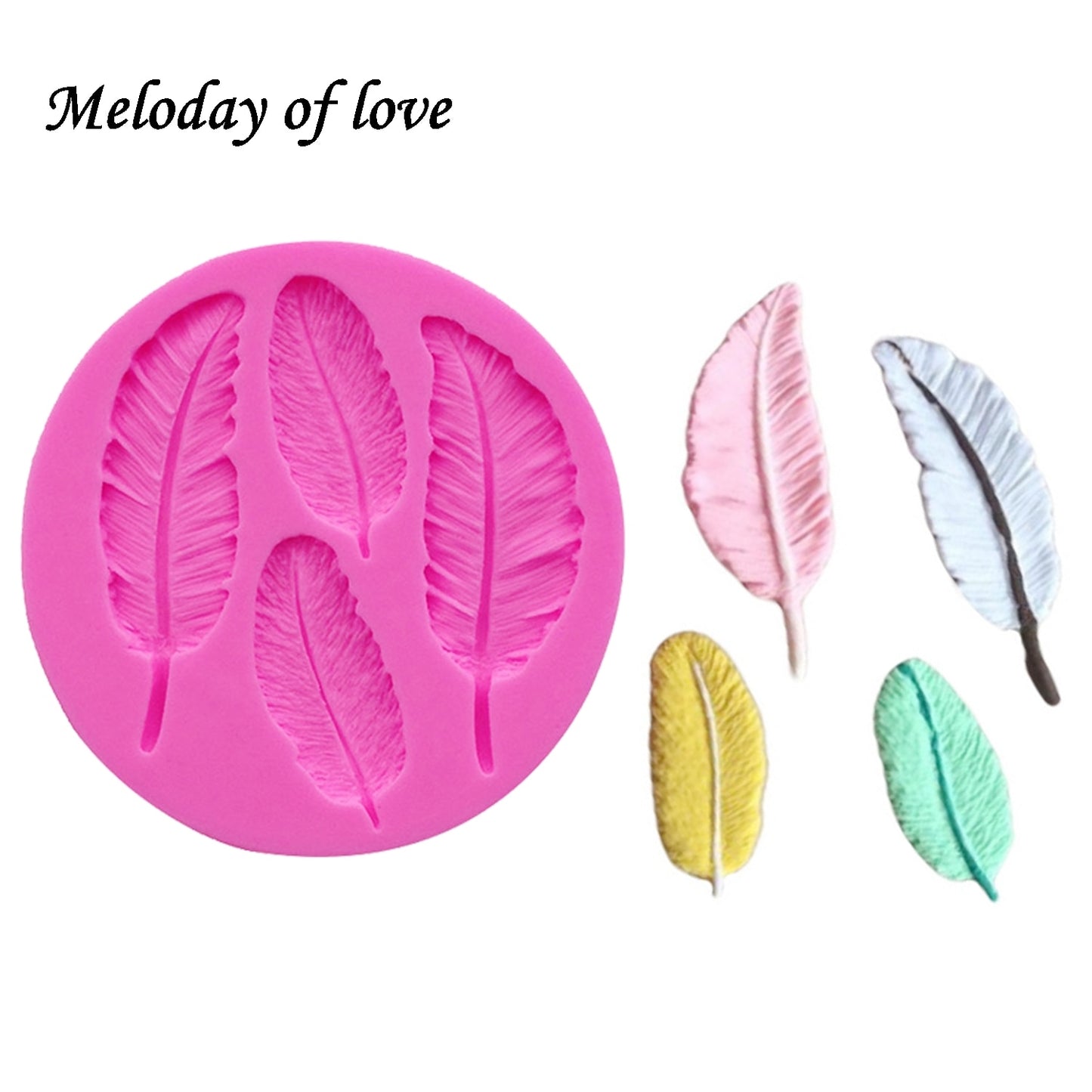 Birds Feathers chocolate DIY fondant cake decorating tools lace border silicone mold kitchen baking utensils T0057