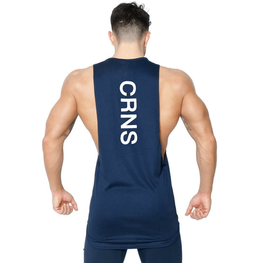 Mens Bodybuilding Tank Top Gym Fitness Workout Sleeveless Shirt Crossfit Clothing Male Casual Stringer Singlet Vest Undershirt