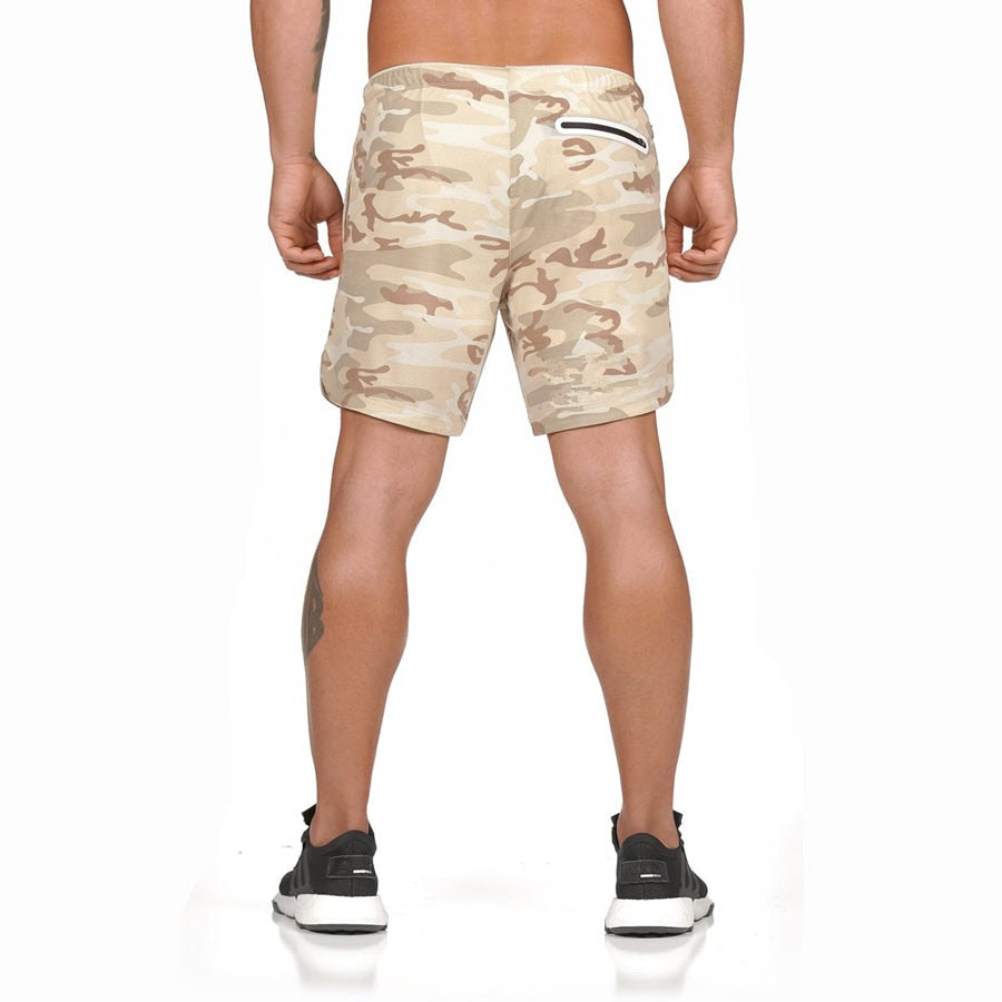 Mens 2 in 1 Camouflage Shorts Gym Fitness Workout Quick-dry Short Pants Male Summer Casual Loose Beach Shorts Crossfit Bottoms