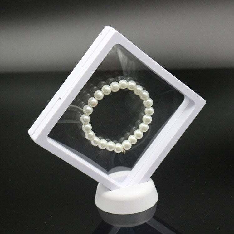 PET Elastic Membrane Necklace Earring Ring Charm Bracelet Jade Pearl Jewelry Set Display Showcase Watch Stand Holder 4pcs/set