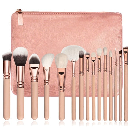 RANCAI10/15pcs High Quality  Makeup Brushes Set Beauty Powder Eyebrochas Eyeshadow Brush Complete Kit Cosmetics Tools