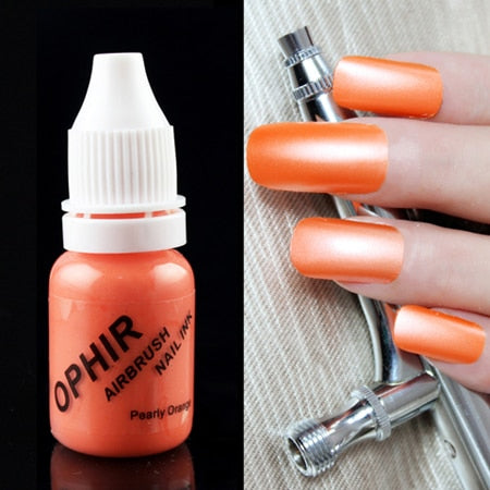 OPHIR 12Colors Acrylic Water Inks/Airbrush Nail Inks for Nail Art Paint Airbrushing Nail Polish 30 ML/Bottle Pigment_TA100(1-12)