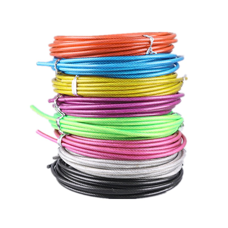 3 m Spare Rope Replaceable Wire Cable Speed Jump Ropes Crossfit Workout Skipping Rope Training Fitness Equipments