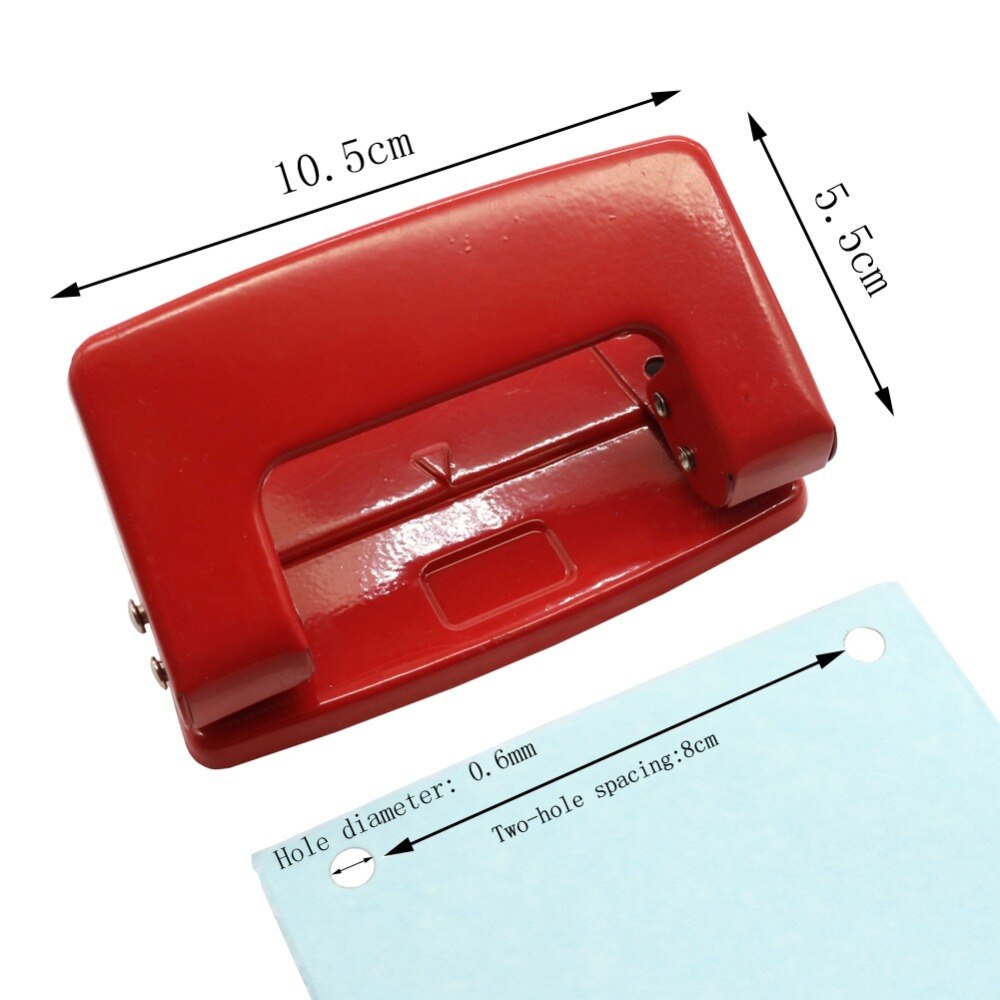 New Brand Mini Double hole puncher Two holes Portable Metal ABS High quality School Office Stationery 10-sheet aperture 6mm